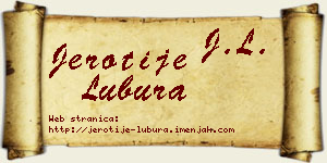 Jerotije Lubura vizit kartica